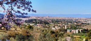 Si inizia a salire con questo bellissimo panorama di Firenze